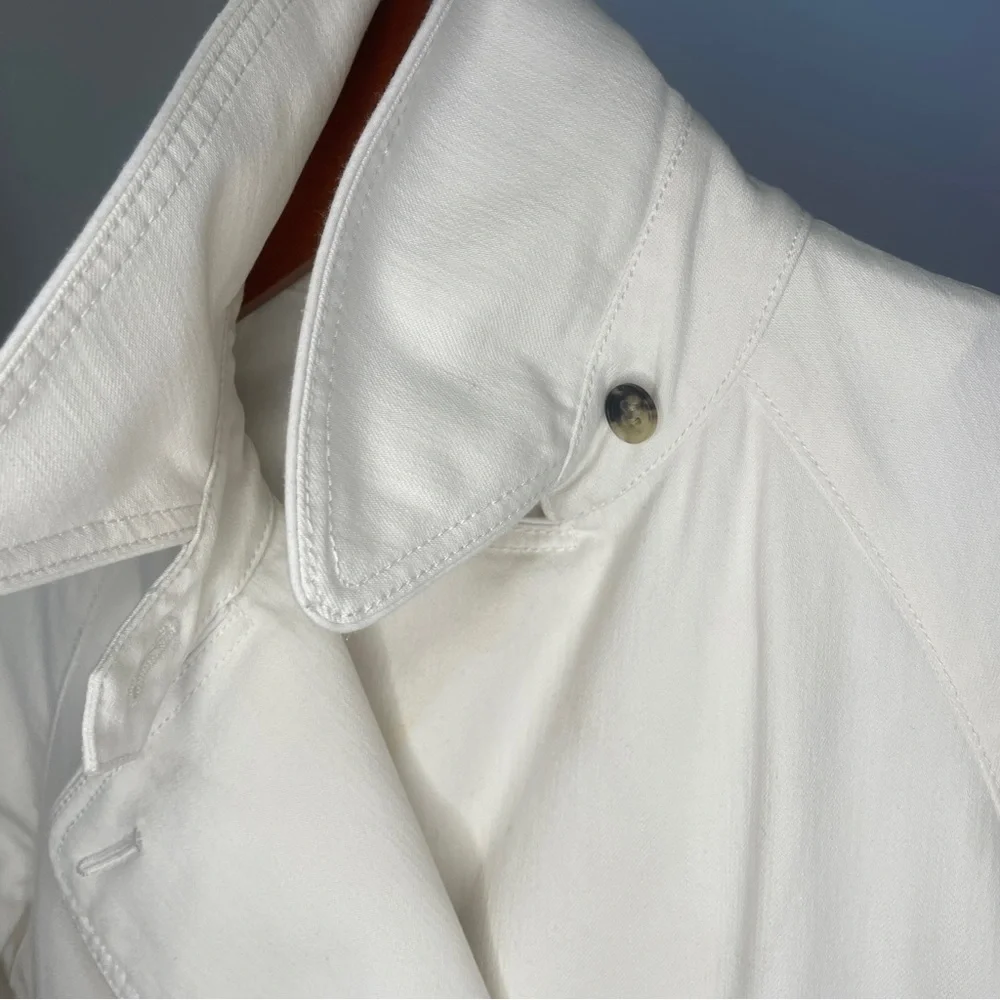 Theory Double Breasted Belted White Jacket - size small - Picture 12 of 12